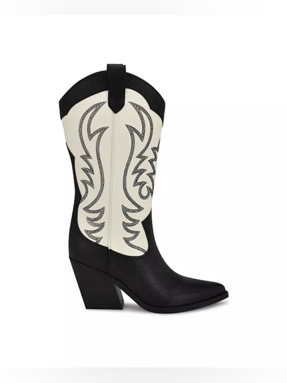 Nine West Keeks Pointy Toe Block Heel Western Boots